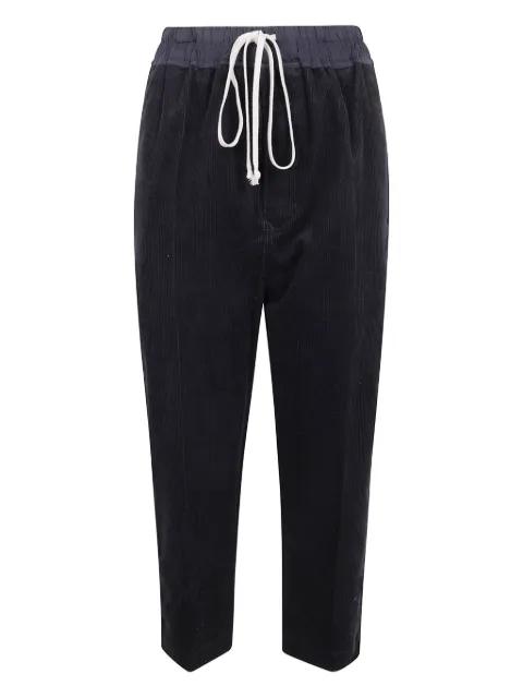drawstring corduroy trousers by RICK OWENS
