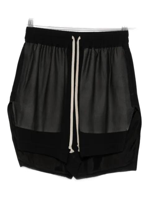 drawstring panelled shorts by RICK OWENS