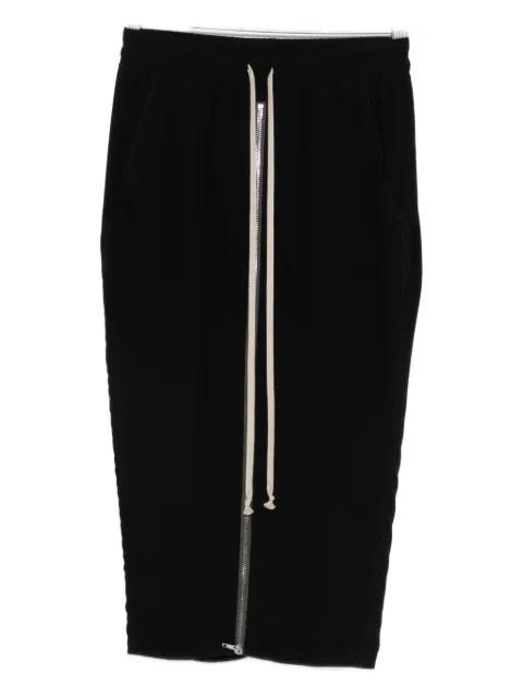 drawstring zip midi skirt by RICK OWENS
