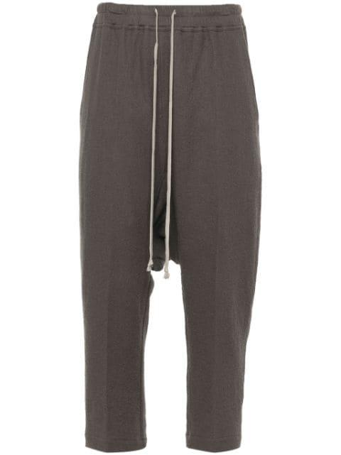 drop-crotch cropped trousers by RICK OWENS