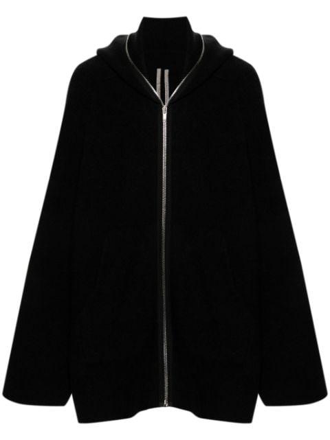 drop-shoulder hoodied jacket by RICK OWENS
