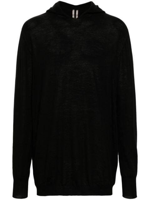 fine-knit hoodied jumper by RICK OWENS