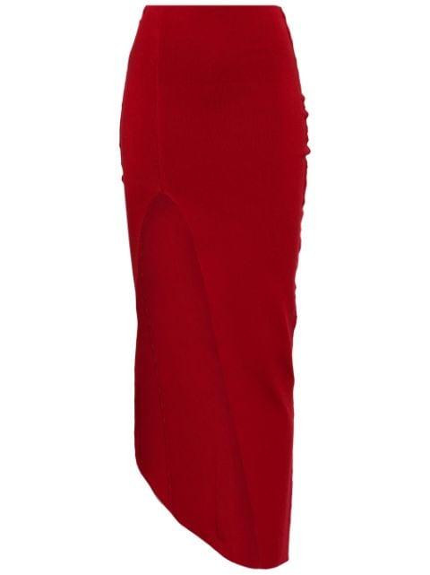 fitted asymmetric design skirt by RICK OWENS