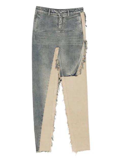 frayed-panel skirt by RICK OWENS