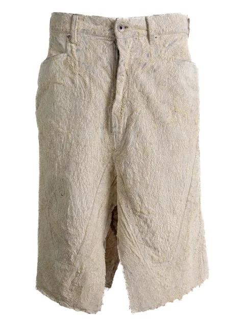 frayed textured skirt by RICK OWENS