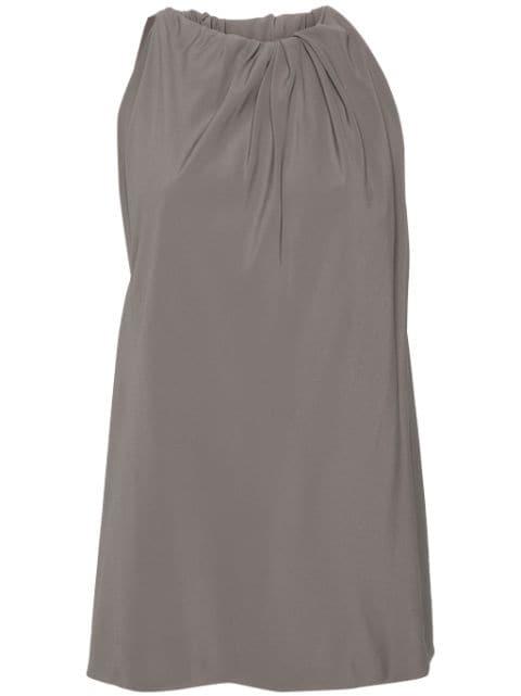 gathered crepe tank top by RICK OWENS