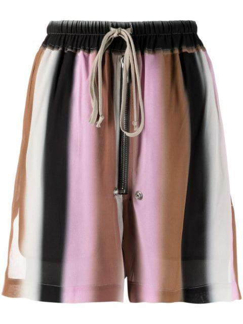 gradient stripe shorts by RICK OWENS