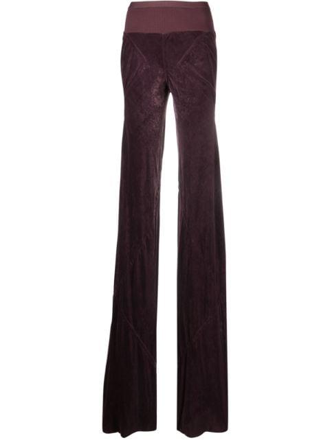 hammered-velvet trousers by RICK OWENS