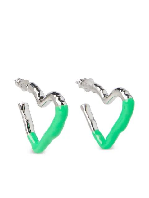 heart-shaped earrings by RICK OWENS