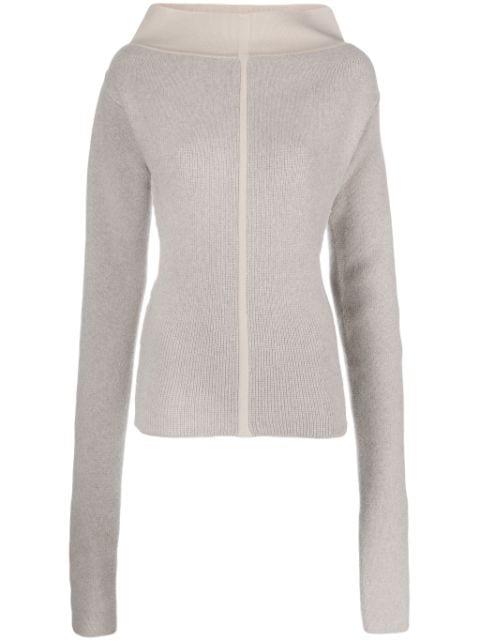 high-neck extra long-sleeves jumper by RICK OWENS