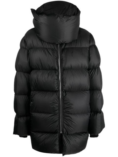 high-neck puffer coat by RICK OWENS