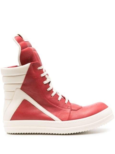 high-top leather sneakers by RICK OWENS