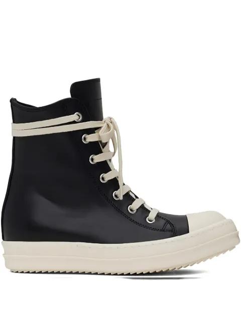 high-top leather sneakers by RICK OWENS
