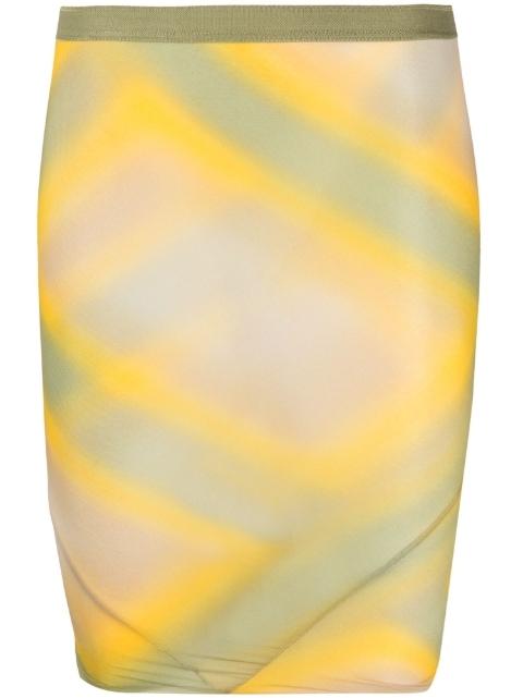 high-waisted graphic-print skirt by RICK OWENS
