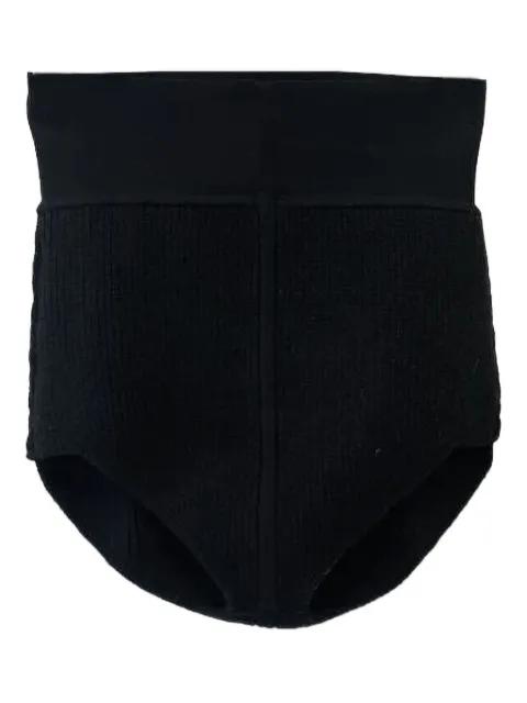 high-waisted waffle-knit shorts by RICK OWENS