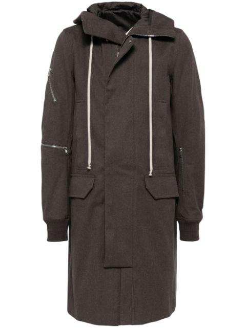 hoodied coat by RICK OWENS