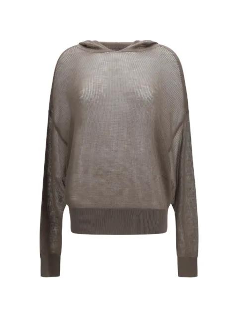 hoodied knitwear by RICK OWENS