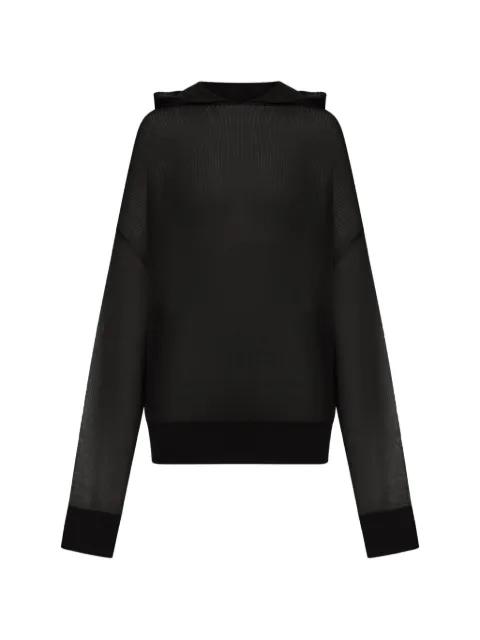 hoodied long-sleeve sweater by RICK OWENS