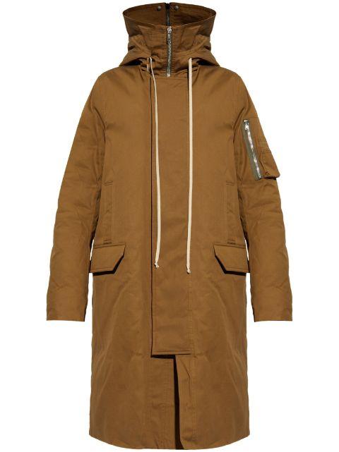hoodied padded coat by RICK OWENS