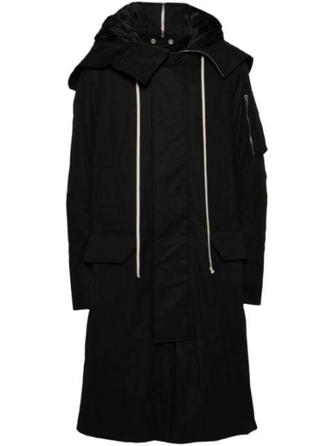 hoodied padded coat by RICK OWENS