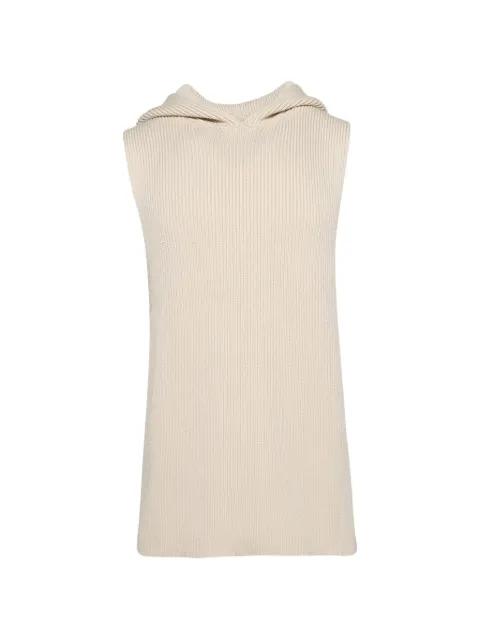 hoodied ribbed tank by RICK OWENS