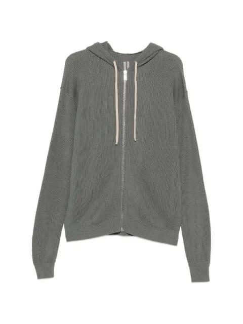 hoodied zip-up cardigan by RICK OWENS