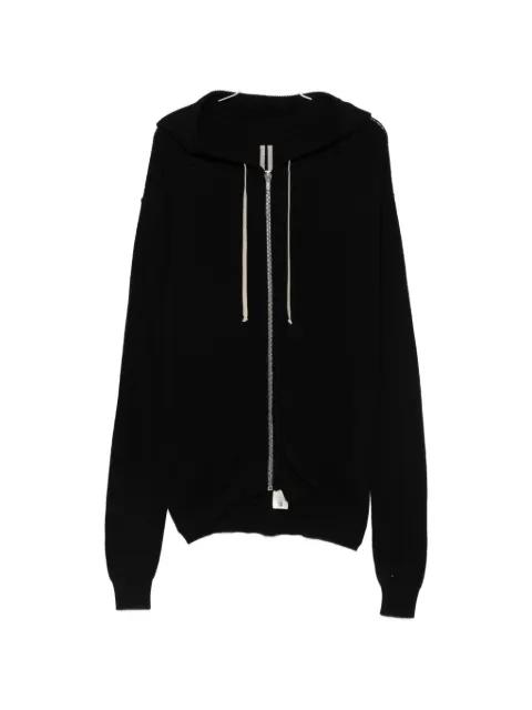 hoodied zip-up cardigan by RICK OWENS