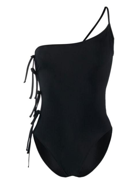 knot-detailing one-shoulder swimsuit by RICK OWENS