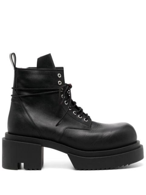 leather Combat boots by RICK OWENS