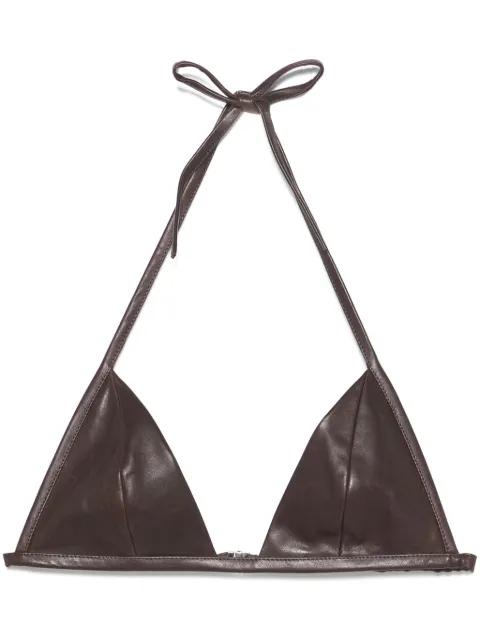 leather bra top by RICK OWENS