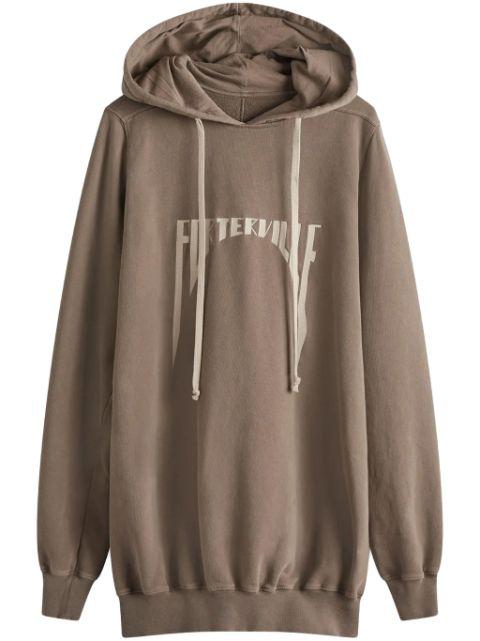 logo-embroidered hoodie by RICK OWENS