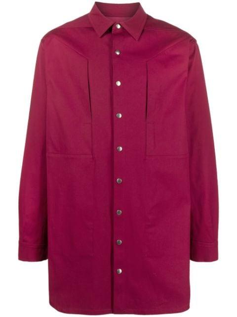 long-sleeve buttoned shirt jacket by RICK OWENS