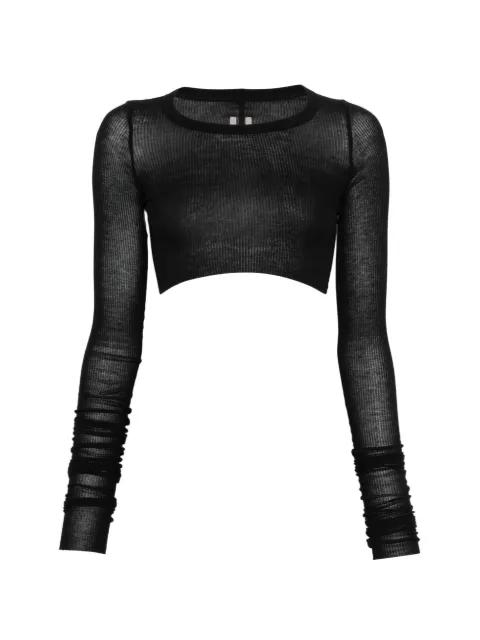 long-sleeve crop top by RICK OWENS