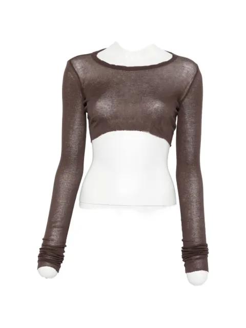 long-sleeve crop top by RICK OWENS
