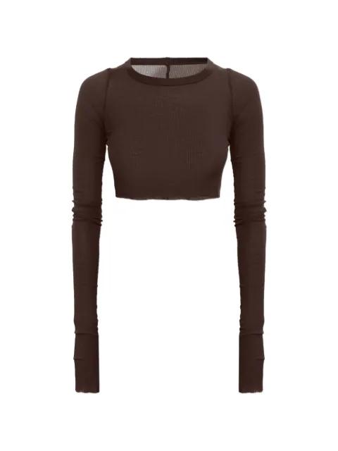 long-sleeve cropped top by RICK OWENS