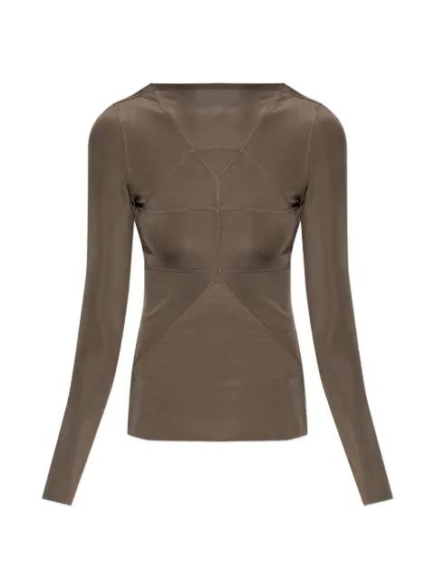 long sleeve panelled T-shirt by RICK OWENS