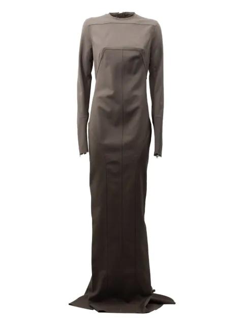 long-sleeve panelled maxi dress by RICK OWENS