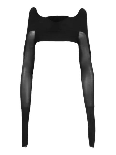 long-sleeved crop top by RICK OWENS