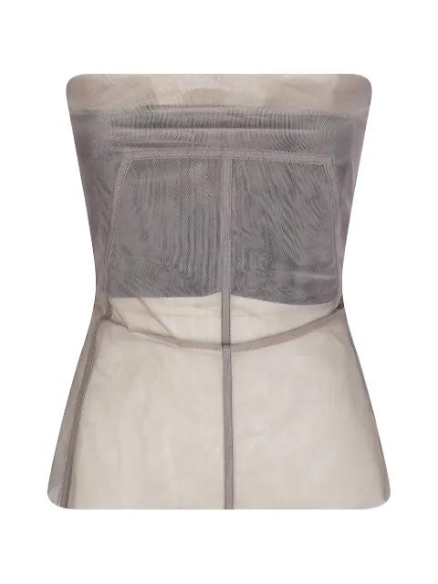 mesh strapless bustier by RICK OWENS