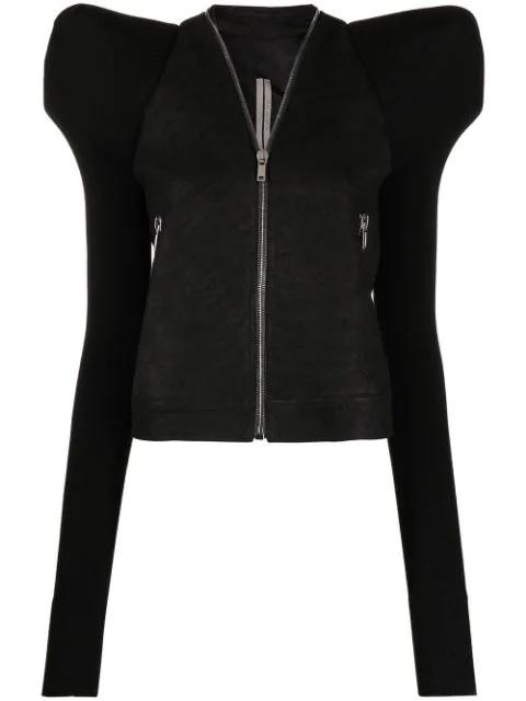 padded-shoulder jacket by RICK OWENS