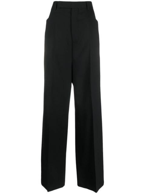 pressed-crease concealed-fastening tailored trousers by RICK OWENS