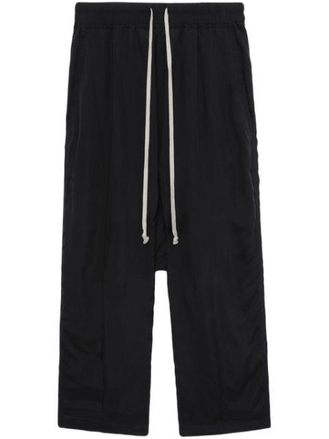 pressed-crease drawstring cropped trousers by RICK OWENS