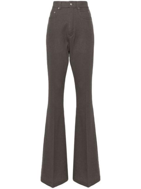 pressed-crease high-waist trousers by RICK OWENS