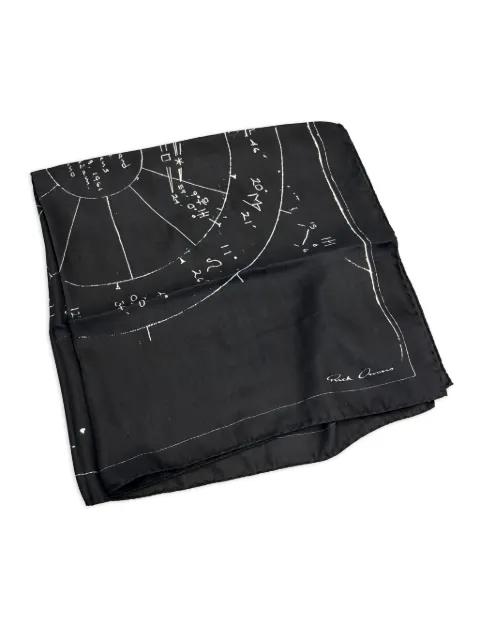 printed astro scarf by RICK OWENS