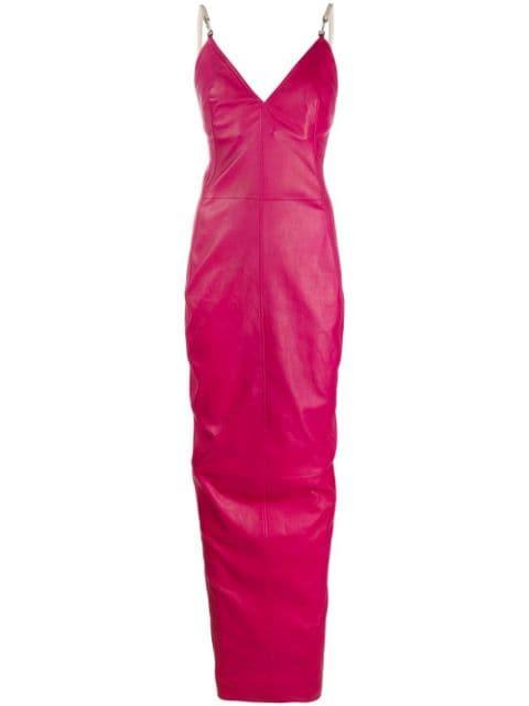 rear-slit fitted long dress by RICK OWENS