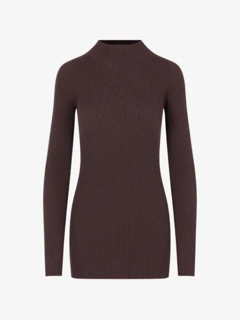rib-knit mock-neck sweater by RICK OWENS