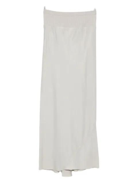 ribbed asymmetric skirt by RICK OWENS