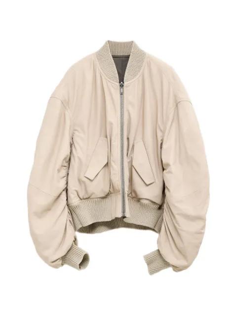 ribbed bomber jacket by RICK OWENS