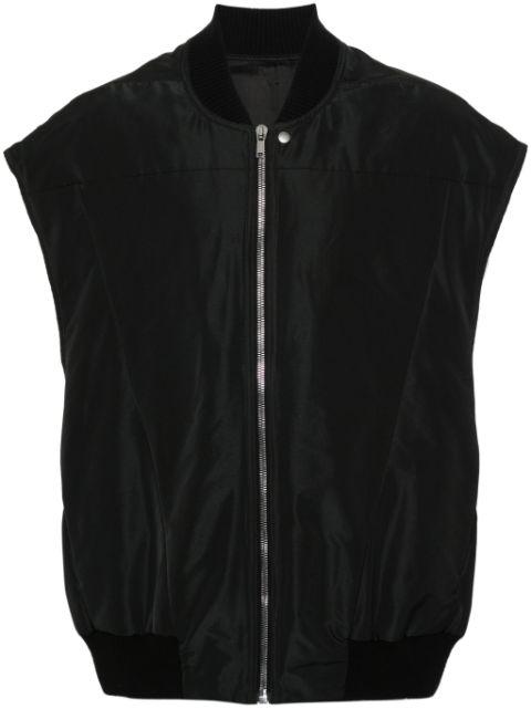 ribbed-collar padded gilet by RICK OWENS