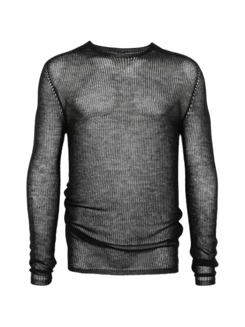 ribbed crew-neck sweater by RICK OWENS
